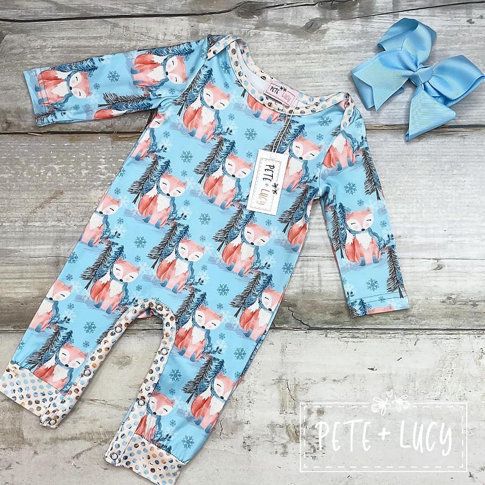 Winter Fox Pete + Lucy Romper