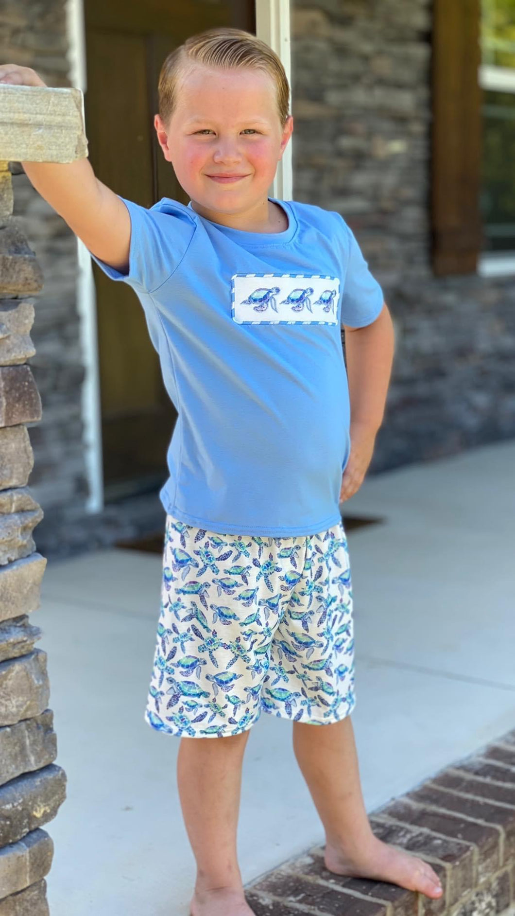 Sea Turtle Shorts Set